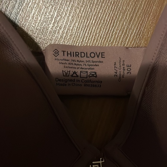 ThirdLove 24/7 Classic Contour Plunge Bra Size 30E/30DD - Picture 4 of 7